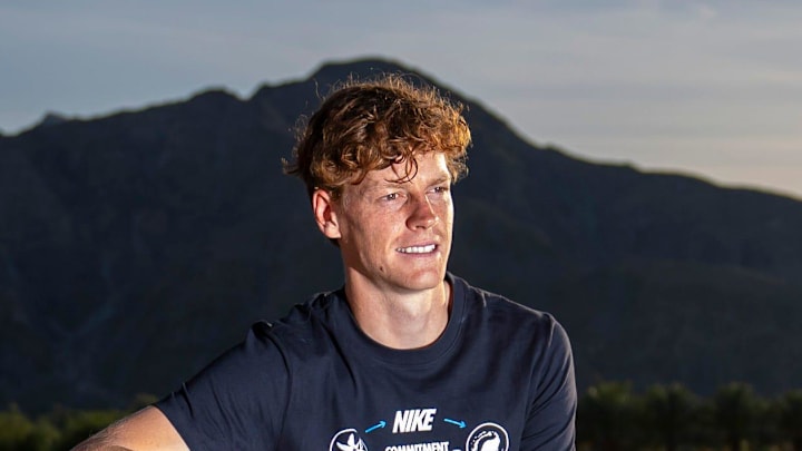 Jannik Sinner poses for a photo