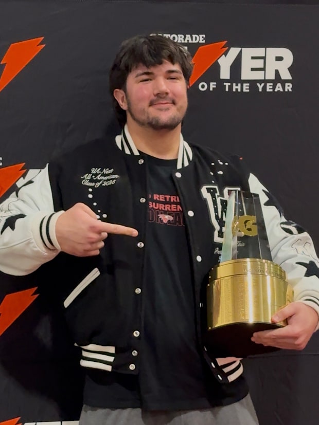 Jackson Cantwell is the first Offensive Lineman to receive the Gatorade National Football Player of the Year Award