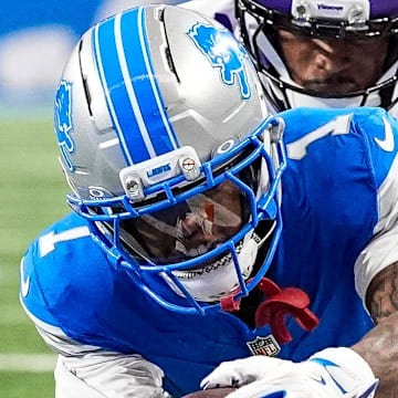 Detroit Lions wide receiver Jameson Williams (1).