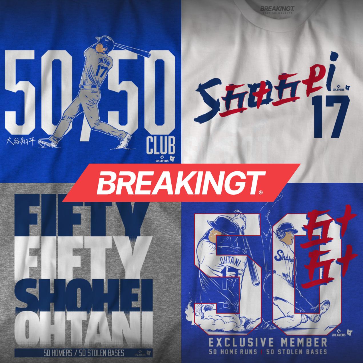 Celebrate Shohei Ohtani going 50/50 with this Dodgers gear