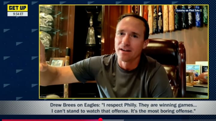 Drew Brees said something on 'First Take' that was then debated the next day on 'Get Up.' Drew Brees said something on 'First Take' that was then debated the next day on 'Get Up.'