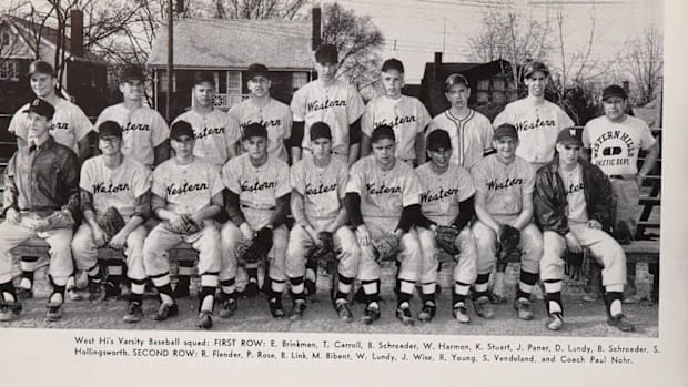 "Little Pete Rose" in his high school yearbook.