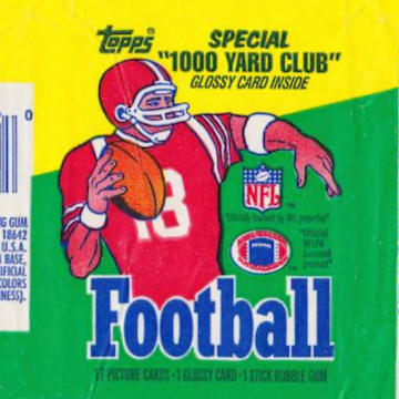 1986 Topps Football Wax Wrapper 