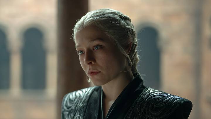Emma D’Arcy as Rhaenyra Targaryen, Sonoya Mizuno
as Mysaria in House of the Dragon season 3 episode 7. Photograph by Ollie Upton/HBO.