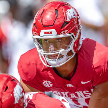 Arkansas Razorbacks quarterback Taylen Green against UAB