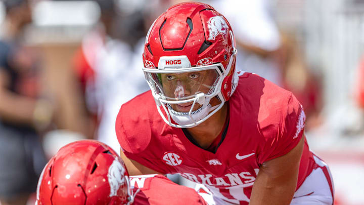 Arkansas Razorbacks quarterback Taylen Green against UAB