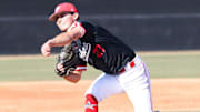 Palomar Junior College's Jacob Imoto delivers a pitch in a game last season and committed Sunday to the Arkansas Razorbacks.