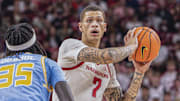 Arkansas Razorbacks forward Trevon Brazile in game against the Southern Jaguars at Bud Walton Arena in Fayetteville, Ark.