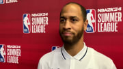 Indiana Pacers 2024 summer league head coach Jannero Pargo speaks with the media. (Mandatory Photo Credit: Tony East)
