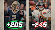 The Saints are +205 underdogs against the Bears.