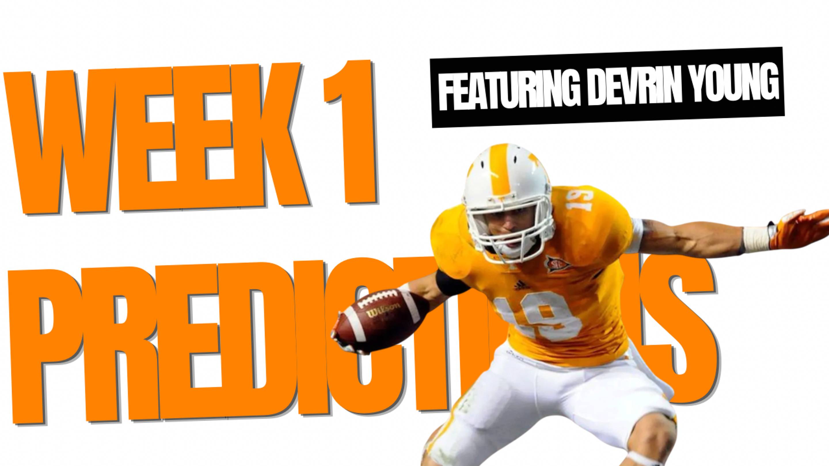 SEC Week 1 Predictions Featuring Former Tennessee Football Athlete Devrin Young