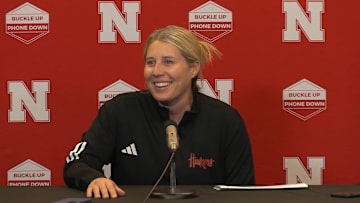 Nebraska volleyball coach Dani Busboom Kelly met with the media Tuesday ahead of the Husker Games exhibition against Kansas.