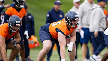 Denver Broncos rookie offensive tackle Frank Crum.