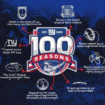 New York Giants 100th anniversary logo