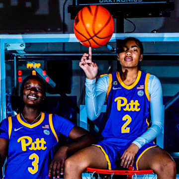 Pitt Women's Basketball Lands Class of 2025 Five-Star Commitment in Guard Nylah Wilson (Left) Pictured with fellow Pitt Class of 2025 Commitment Theresa Hagans (Right) on an Official Visit