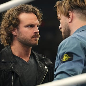 Hangman Adam Page face-to-face with Will Ospreay