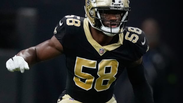 New Orleans Saints linebacker Anfernee Orji (58) 