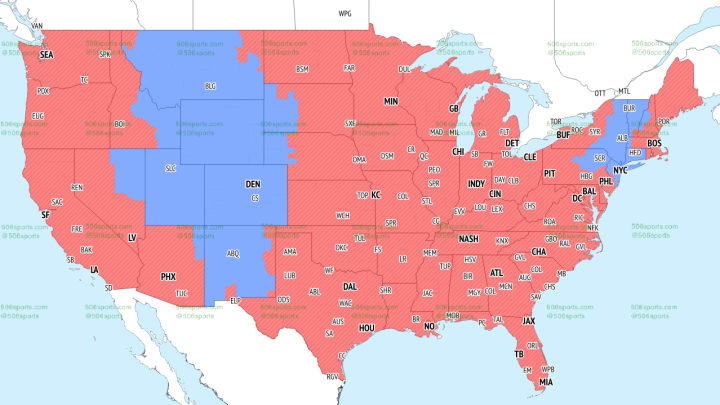 CBS-Late NFL TV Coverage Map Week 5