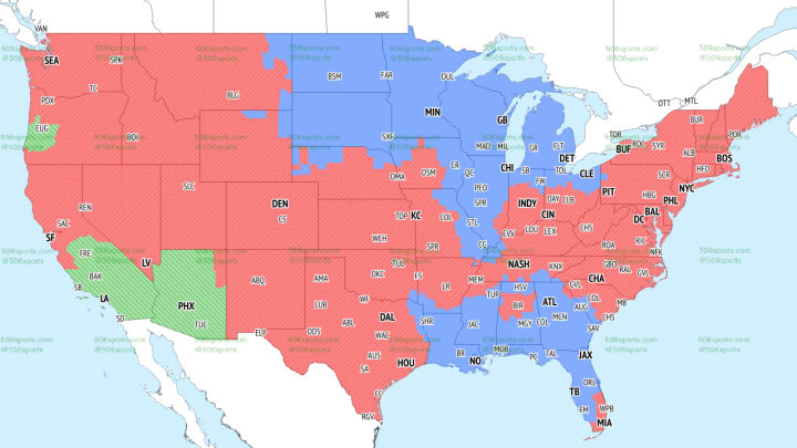 NFL Week 9 TV coverage maps