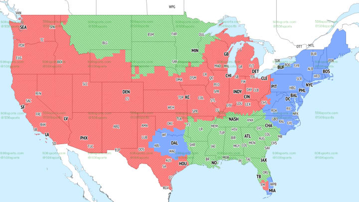 FOX Early Week 9 NFL TV Coverage Map