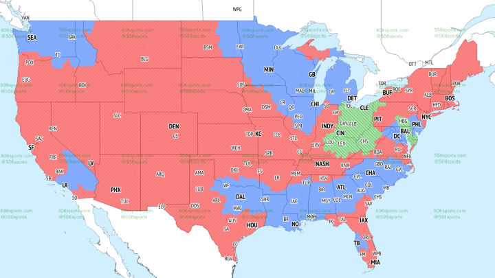 NFL TV Coverage Map, CBS Early