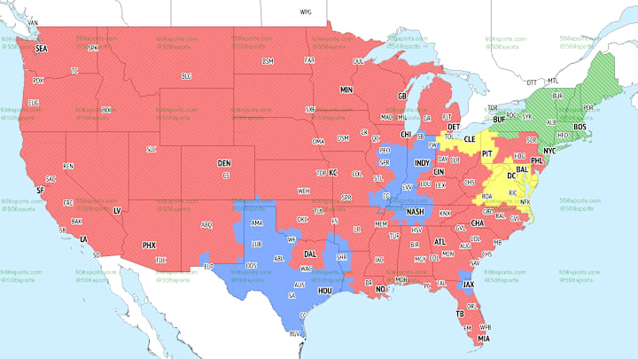 CBS Early Coverage Map NFL Week 8