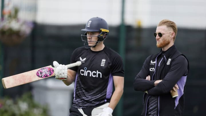 Matthew Potts (L) and Ben Stokes (R). The England Test captain (R), stated that the packed schedule needs to be addressed