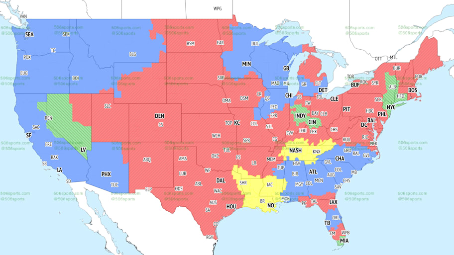 CBS Week 17 coverage map.