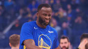 Jan 4, 2023; San Francisco, California, USA; Golden State Warriors forward Draymond Green (23) warms up before the game against the Detroit Pistons at Chase Center. 