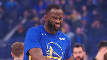 Jan 4, 2023; San Francisco, California, USA; Golden State Warriors forward Draymond Green (23) warms up before the game against the Detroit Pistons at Chase Center. 