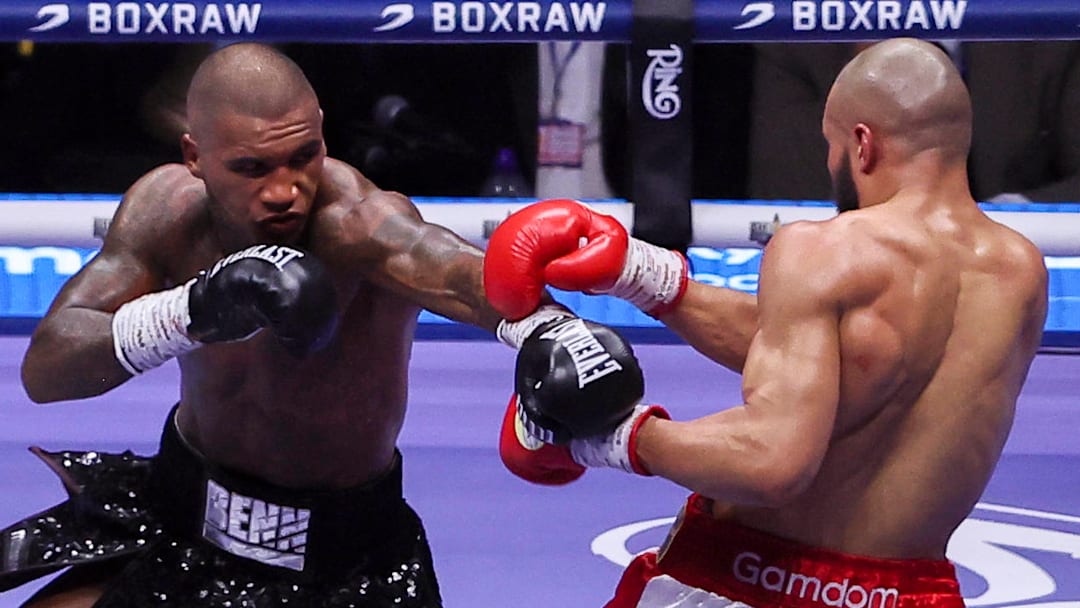 Conor Benn (left) throwing a jab against Chris Eubank Jr. (right)