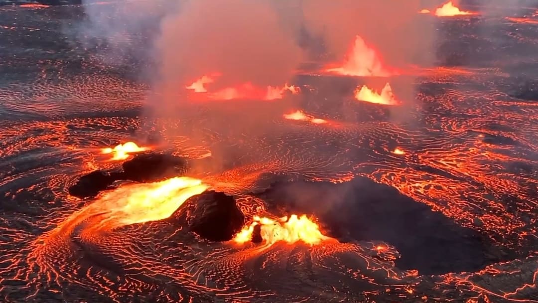 Kilauea summit eruption in Hawaii