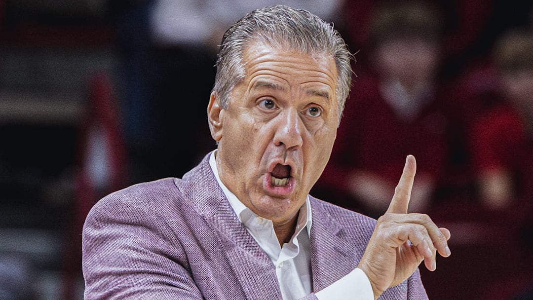 Arkansas Razorbacks coach John Calipari during game against Southern in the season opener at Bud Walton Arena in Fayetteville, Ark.