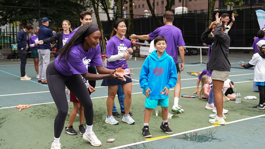 WTA player, Asia Muhammad attends WTA Come Play presented by Morgan Stanley with the WTA Foundation.