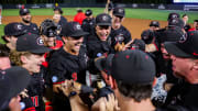 Georgia Baseball Celebrates advancing to Super Regional / Photo Via UGAA 