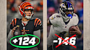 The Bengals are +124 underdogs against the Ravens in Week 15.