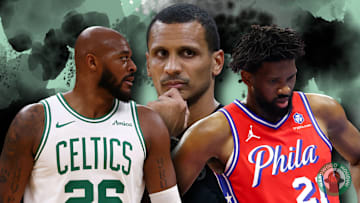 Xavier Tillman, Joe Mazzulla, and Joel Embiid