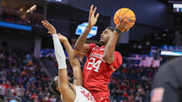 Arkansas Razorbacks guard Billy Richmond drives for a layup against the Texas Tech Red Raiders in the Sweet 16.