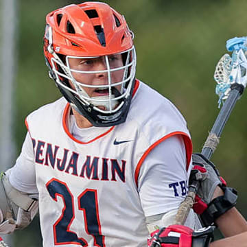 Alex Ponchock competes for the Benjamin boys lacrosse team in Florida during the 2025 season.