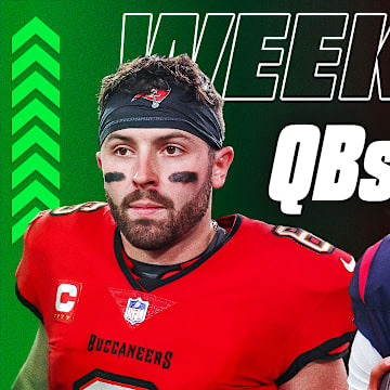 Baker Mayfield (left) is a start this week while CJ Stroud (right) is a sit. 