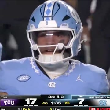 Gio Lopez went a long time without a completion in UNC’s game against TCU.