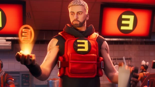 Eminem Holding an E in Fortnite