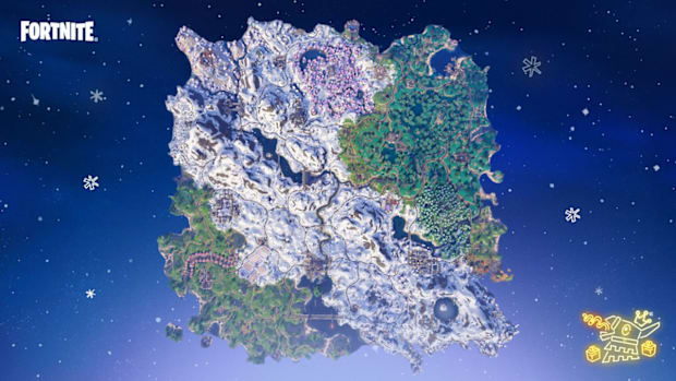 Snowy Map in Fortnite