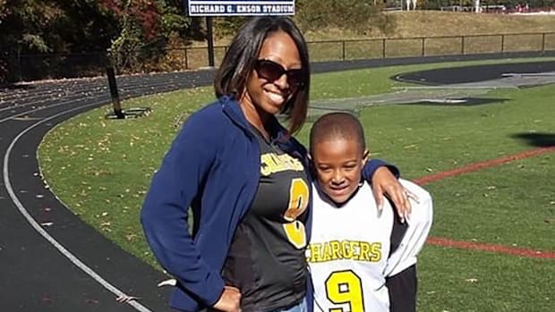 Kiana Teixeira and her son Malik Washington
