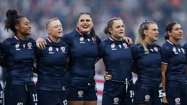 Team USA during Women's Rugby World Cup 2025 