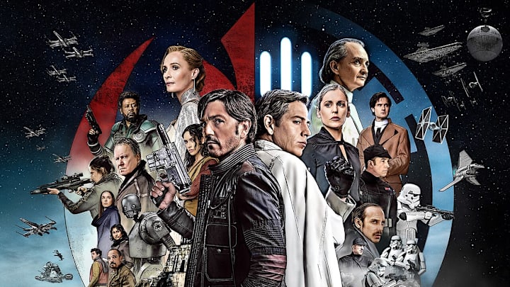 Star Wars: Andor final poster for Season 2 featuring the full cast. Image Credit: StarWars.com