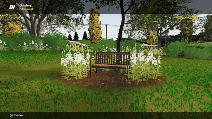 Lawn Mowing Simulator Flowers Bench