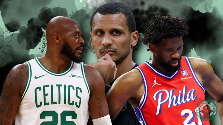 Xavier Tillman, Joe Mazzulla, and Joel Embiid