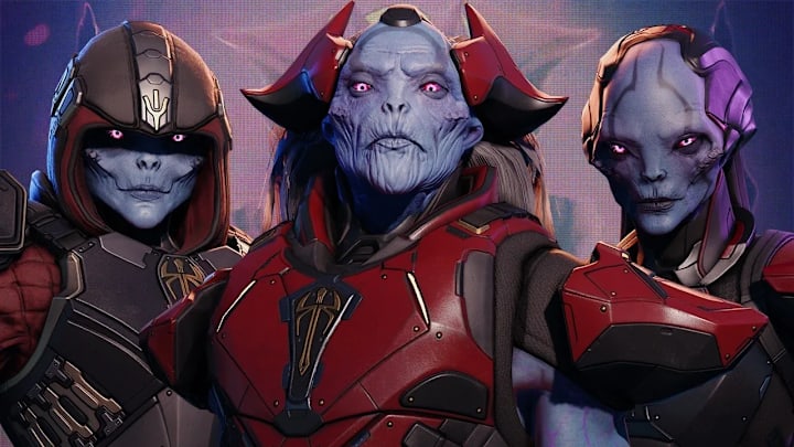 The three Chosen aliens from XCOM 2