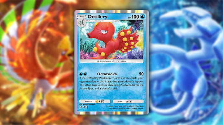 An Octillery card from the Wisdom of Sea and Sky set in Pokemon TCG Pocket